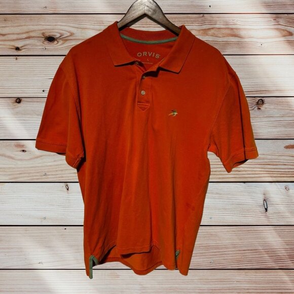 Orvis Polo Orange Size Large - Picture 1 of 7